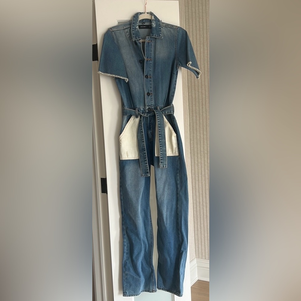 Denim Utility Jumpsuit - Blue
